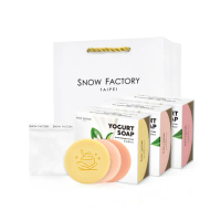 【SNOW FACTORY 雪坊優格】添加頂級鮮奶優格雪萃優格皂70g*6個 贈起泡網*1個+提袋*1個