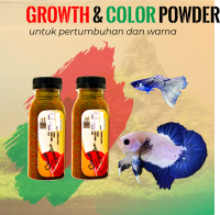 Makanan Serbuk Pelet Warna Pertumbuhan Cupang Guppy Bukan NRD 50 gr
