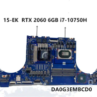 DA0G3EMBCD0 For HP Omen 15 15-EK TPN-Q236 Laptop Motherboard With I7-10750H CPU RTX 2060 RTX 2070 6G GPU Mainboard