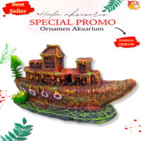 Hiasan Aquarium Ornamen akuarium dan Dekorasi Aquascape Kapal Ikan tua karam