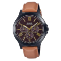 Casio 卡西歐 MTP-V300BL-5A 經典指針男錶 三眼計時 皮革錶帶