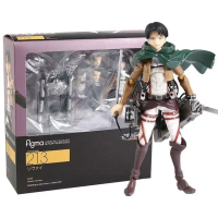 Attack on Titan Figma 213 Levi 207 Eren 203 Mikasa Captain Action Figure Prank Snake Potato Chip Can