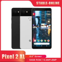 Original Google Pixel 2 XL 4G Mobile Phone Fingerprint 4GB+64GB/128GB 6.0'' P-OLED 12.2MP+8MP Snapdragon 835 Octa-Core CellPhone