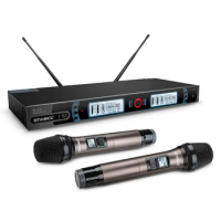 UHF microphone wireless mic with handheld lavalier microphone