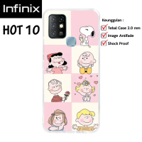 Casing Infinix Hot 10 Softcase Clear Case Softcase Motif Snoopy 02