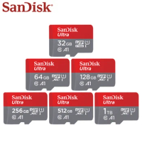 SanDisk Microsd Memory Card A1 Class 10 Storage Flash TF Card 128GB 256GB 512GB 64GB 32GB 1TB Original Micro SD Card for Phone