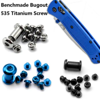 For Benchmade Bugout 535 Folding Knife Accessories Alloy Titanium T6 Shank Handle Screws Spindle Set Replacement Repair Parts