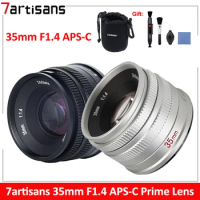 7artisans 35mm F1.4 APS-C Prime Lens For Sony E A6600 ZV-E10 FUJI FX Canon EOS-M M50 Micro 4/3 epm1 Nikon Z5 Canon RF