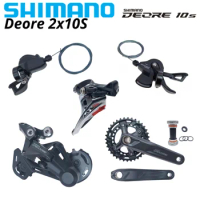 SHIMANO DEORE M4100 M5100 10s Group 2x10s SL-M4100 SHIFT LEVER Right Left Pair 10v RD-M4120 SGS FD-M4100-M FC-M5100-2 BB52 Crank