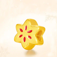 High Quality Pure 24K Yellow Gold Bracelet Women 3D 999 Gold Snowflake Bracelet