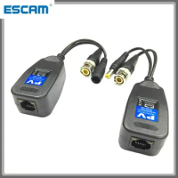 For 2MP 3MP 4MP ESCAM 205PV 200M Range For HD CVI/AHD/TVI Twisted BNC CCTV Passive Transceivers Cat5 CCTV UTP Video Balun IPC