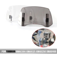 Fit For Yamaha XMAX300 XMAX125 XMAX250 XMAX400 Windscreen Deflector Motorcycle Windshield Extension Adjustable Spoiler Deflector