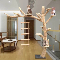 Cat Tree Large Dead Tree Shape Real Trunk Cat Climbing Frame Fake Trees Props Climber Toys Cat Supplies Decoration