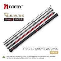 Noeby Leisure Shore Jigging Travel Fishing Rod 2.7m 2.9m Lure Weight 80g Saltwater Boarding 5 Sections Fishing Rods