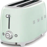 Smeg TSF02PGUS 50's Retro Style Aesthetic 4 Slice Toaster, Pastel Green