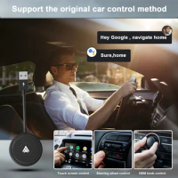 For Android or Apple Wireless Carplay Dongle,New Wireless Auto Car Adapter for Android,Plug Play WiFi Online Update