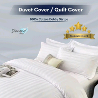DUVET COVER / QUILT COVER Hotel 100% Cotton Dobby Stripe 3cm