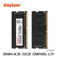 KingSpec DDR4 Memoria Ram 16GB 8GB 4GB 32GB 3200MHz RAM Memory Card for Notebook Laptop High Performance Memoria Module ddr4 1.2