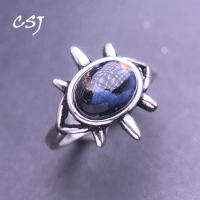 Vintage Natural Pietersite Eyes Ring Namibia Gemstone Oval 7*9mm for Women Party Birthday Jewelry Gift