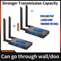 Wireless HDMI Compatible Extender Video Transmitter Receiver Splitter Screen Share for Game DVD Camera PC To TV whit IR Remote