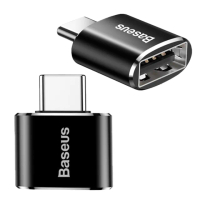 【BASEUS倍思】免驅動轉接頭 USB 2.0轉Type-C(電腦轉接頭 車充轉接頭 隨身碟轉接頭)