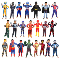 Cos Children's Clothing Captain America Hulk Iron Bat Spider Flash Muscle Performance Costume Set