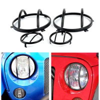 For Jeep Wrangler Front Headlight Euro Guard &amp; Turn Signal Light Cover Kit for 2007-2017 Jeep Wrangler JK &amp; Wrangler Unlimited