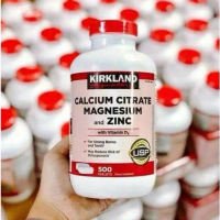 Calcium Citrate with Vitamin D, Magnesium and Zinc Bottle of 500 Tablets from Kirkland Brand from th