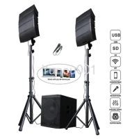 Array Line Speaker 1600W 15 Inch Active Bass Speaker Karaoke Kit 2.1 Channel DJ Box PA Speaker System Bocina Parlant