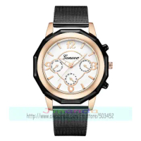 100pcs/lot geneva 616 fashion geneva mesh watch wrap quartz casual mens watch hot selling lady mesh belt alloy wrist watches