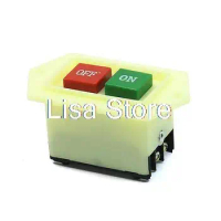 Button Switch Box AC 380V 5A Self Locking DPDT ON/OFF Push Button Starting Stopping Switch