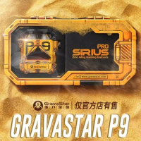 Gravastar P9 TWS Wireless Bluetooth Earphones Punk Zinc Alloy Noise Reduction Stereo yellow headphones