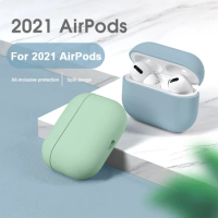 2021 Official Soft Liquid Silicone Case For AirPods 3 Wireless Bluetooth Earphone Protective Case For Apple airpods 3 Cover Case