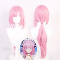 Honkai 3 women Elysia cosplay pink wig Elysia role play long hair costumes