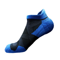 EGXtech 2X強化穩定壓縮踝襪(黑藍)超值2雙組