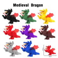 MOC Medieval Dragon action Figures Model Building Blocks Bricks Collection legoinglys Brinquedo Toys For Children gifts