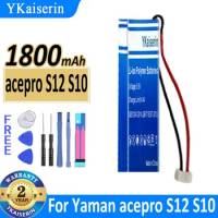 YKaiserin 1800mAh Replacement Battery for Yaman Acepro S12 S10 Cosmetic Instrument Batterie Bateria Warranty 2 Years Free Tools