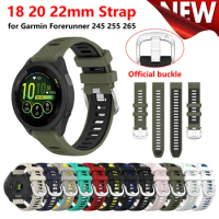 Watch strap for Garmin Forerunner 265 265s 255 255s 245 645 158 Venu 2 SQ Silicone watch band bracelet Vivoactive 3 4 4S correa