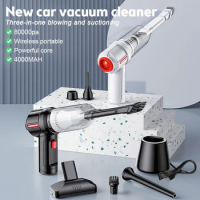 80000Pa Wireless Car Vacuum Cleaner USB Charging Air Duster Handheld Strong Power Vacuum Cleaner Home Office Cleaning Machine