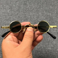 Retro Round Frame Ultra Small Sunglasses Internet Celebrity Anime Cute Round Ball Trendy Sunglasses