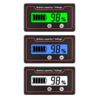 9-120V 12V 24V 48V 72V 100V Lead Acid Lithium Battery Capacity Indicator Car Motorcycle Digital Voltmeter Voltage Tester Meter