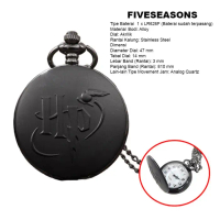 Jam Saku Bandul Antik Klasik Unik Analog Pocket Watch Roman Steampunk - FIVESEASONS