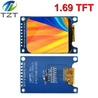 TZT 1.69 Inch 1.69" Color TFT Display Module HD IPS LCD LED Screen 240X280 SPI Interface ST7789 Controller For Arduino