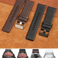 Substitute Diesel Diesel leather watch strap male dz4323 1657 4318 lychee pattern strap 24 26mm