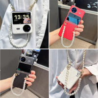 Fashion PU Leather Phone Case For vivo X Flip Protection Bag with Chain