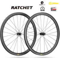 RYET GRAVEL Carbon Bicycle Wheelsets 700C Disc Brake Bike Wheel Ratchet Center Lock HG/XDR Hub 1423/2015 Spoke Tubeless Ready