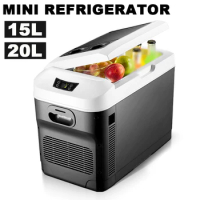 15L-20L Auto Refrigerator Dual Use Of Car And Home Mini Fridge Digital Display Screen Outdoor Camping Picnics Car Refrigerator