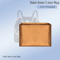Silk Satin Purse Organizer Insert for LV Excursion Backpack Inner Liner Bag Slim Small Bag Organizer Insert