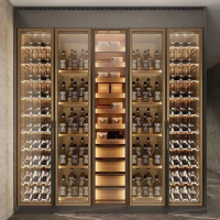 Sale The Best Luxury Commercial Custom 304 Stainless Steel Wine Cabinet Glass Door Wine Cooler Wine Cellar