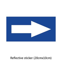 Reflective Color Sign Arrow Signs Sticker Strong Adhesive 3pcs/pack
